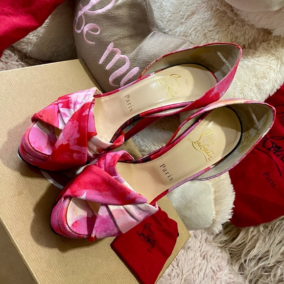 CHRISTIAN LOUBOUTIN Pink Popi Fabric Volpi - Picture 7 of 14